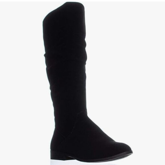 Style & Co Kelimae Black Suede Scrunch Boots Wide Calf - Picture 3 of 8